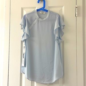 Aritzia Babaton Cian Ruffle Sleeve Blouse XXS